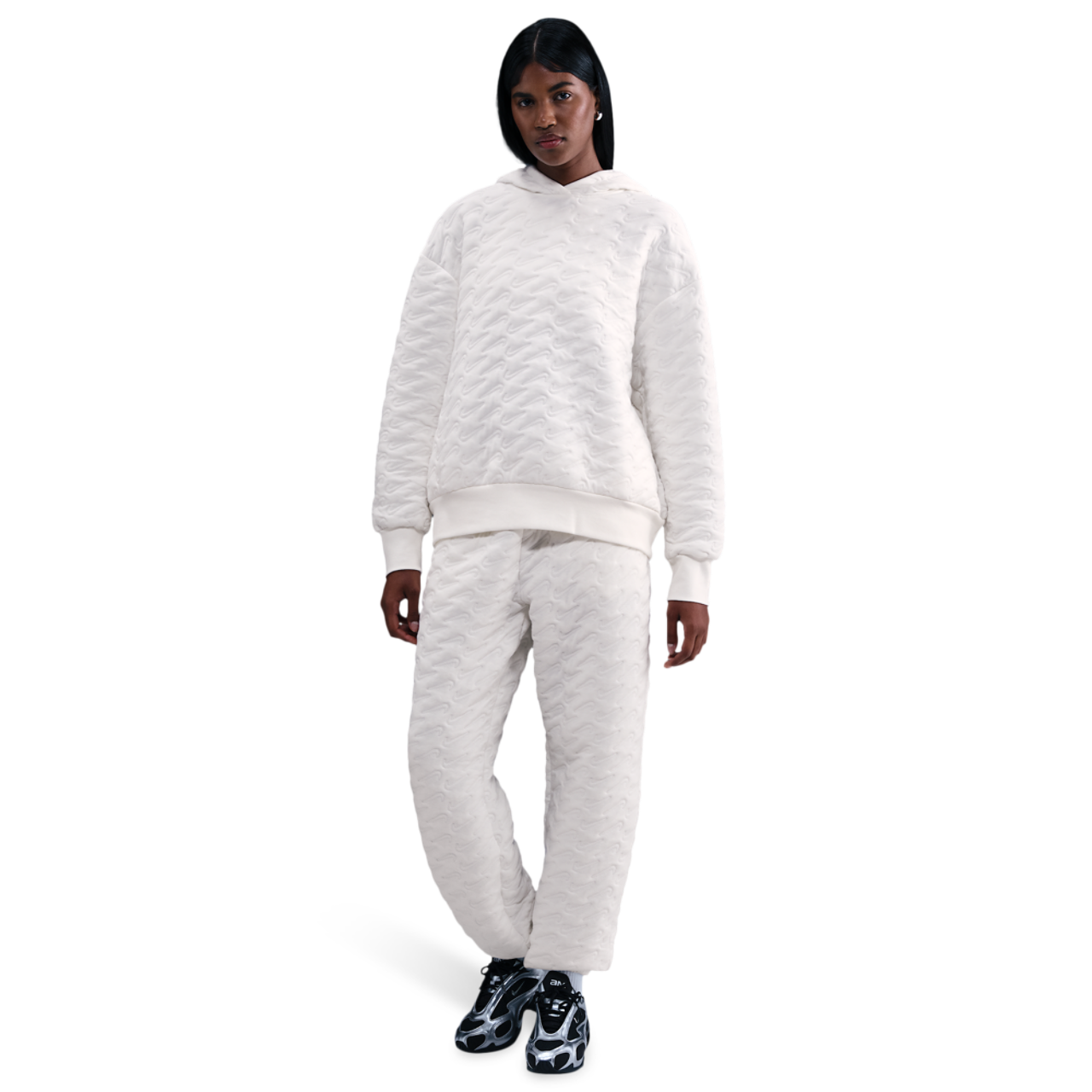 Nike NSW Phoenix Fleece Loose AOJ Pullover Hoodie Image 3 of 4. Tap to open photo gallery.