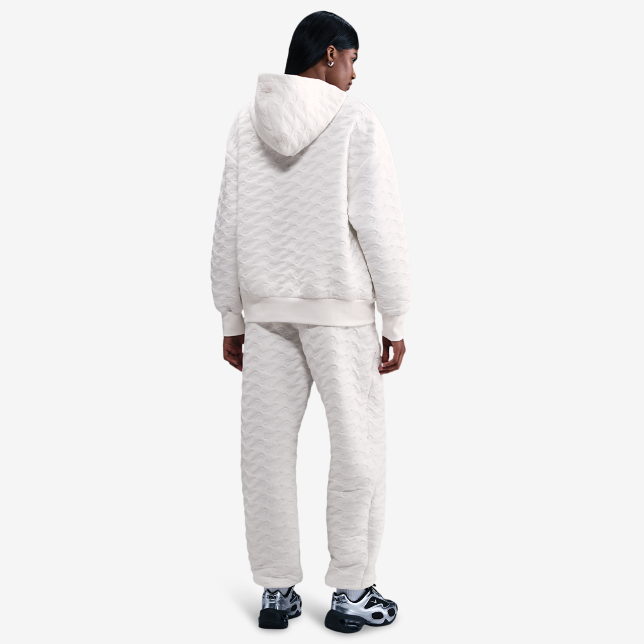 Nike NSW Phoenix Fleece Loose AOJ Pullover Hoodie Image 4 of 4. Tap to open photo gallery.