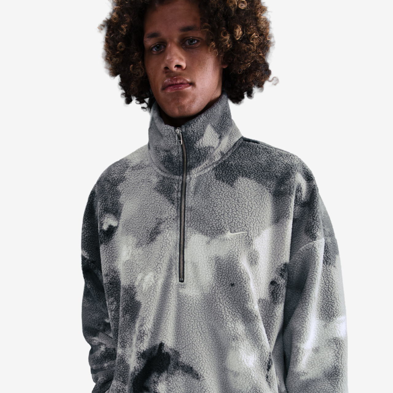 Nike Sherpa Half Zip Jacket NAOS Image 1 of 4. Tap to open photo gallery.
