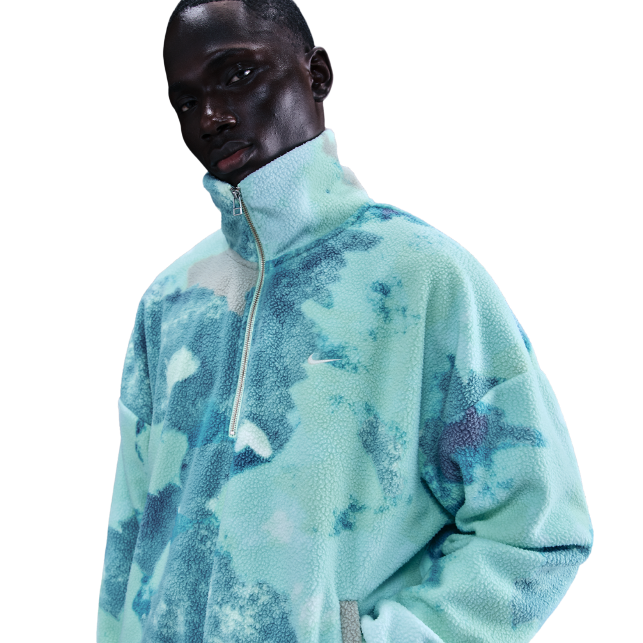 Nike Sherpa Half Zip Jacket NAOS Image 1 of 4. Tap to open photo gallery.