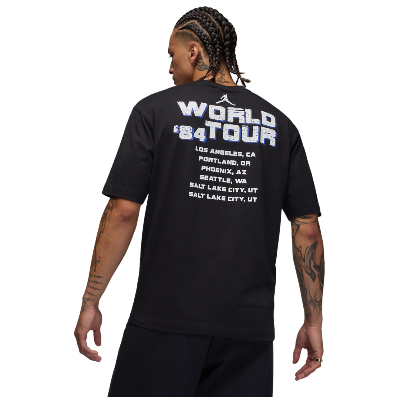 Jordan NC World Tour Short Sleeve Crewneck Image 4 of 4. Tap to open photo gallery.