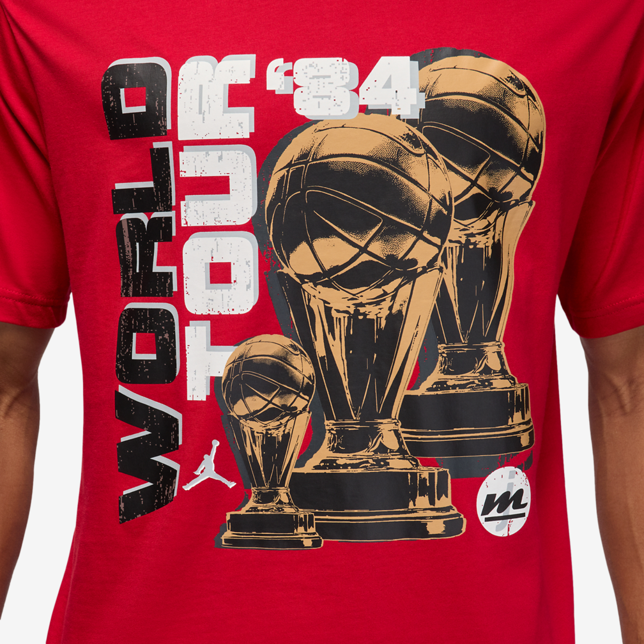 Jordan NC World Tour Short Sleeve Crewneck Image 1 of 4. Tap to open photo gallery.