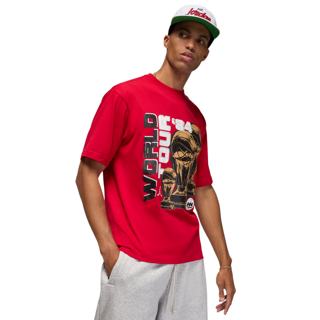 Jordan NC World Tour Short Sleeve Crewneck Image 3 of 4. Tap to open photo gallery.