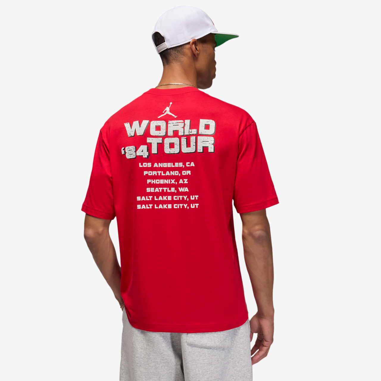 Jordan NC World Tour Short Sleeve Crewneck Image 4 of 4. Tap to open photo gallery.