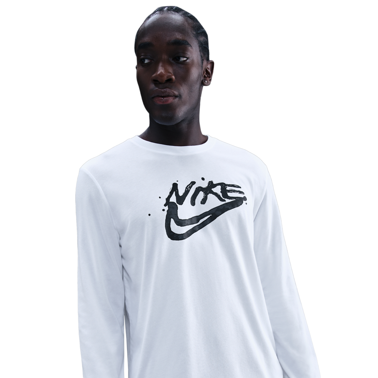 Nike Dri-FIT Long Sleeve Print Pack T-Shirt Image 1 of 4. Tap to open photo gallery.