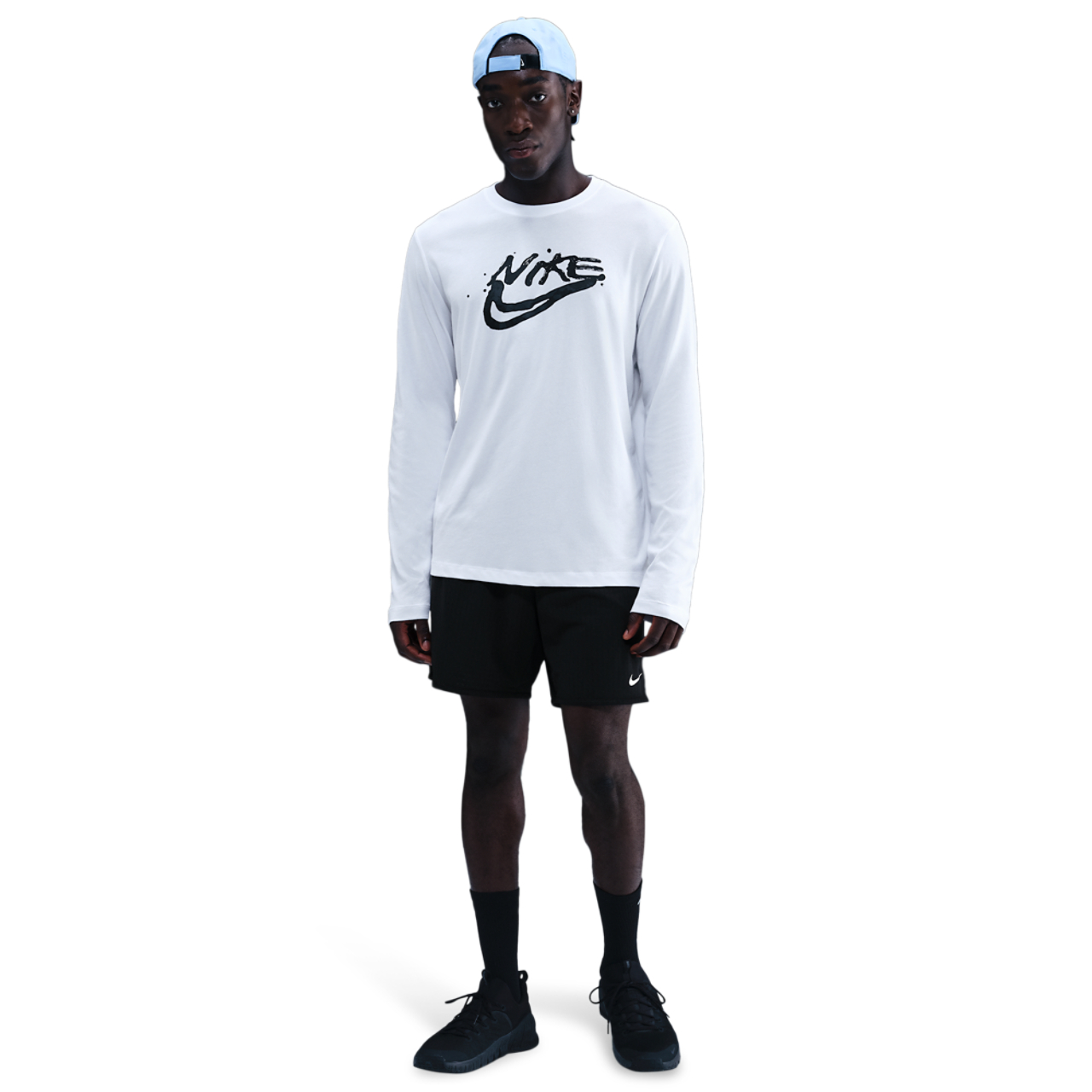 Nike Dri-FIT Long Sleeve Print Pack T-Shirt Image 3 of 4. Tap to open photo gallery.