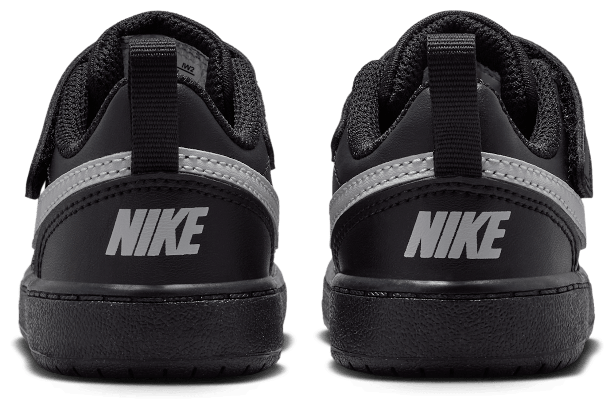 Nike Court Borough Low Recraft 童款 - Black/Black/Grey Fog - Image 3
