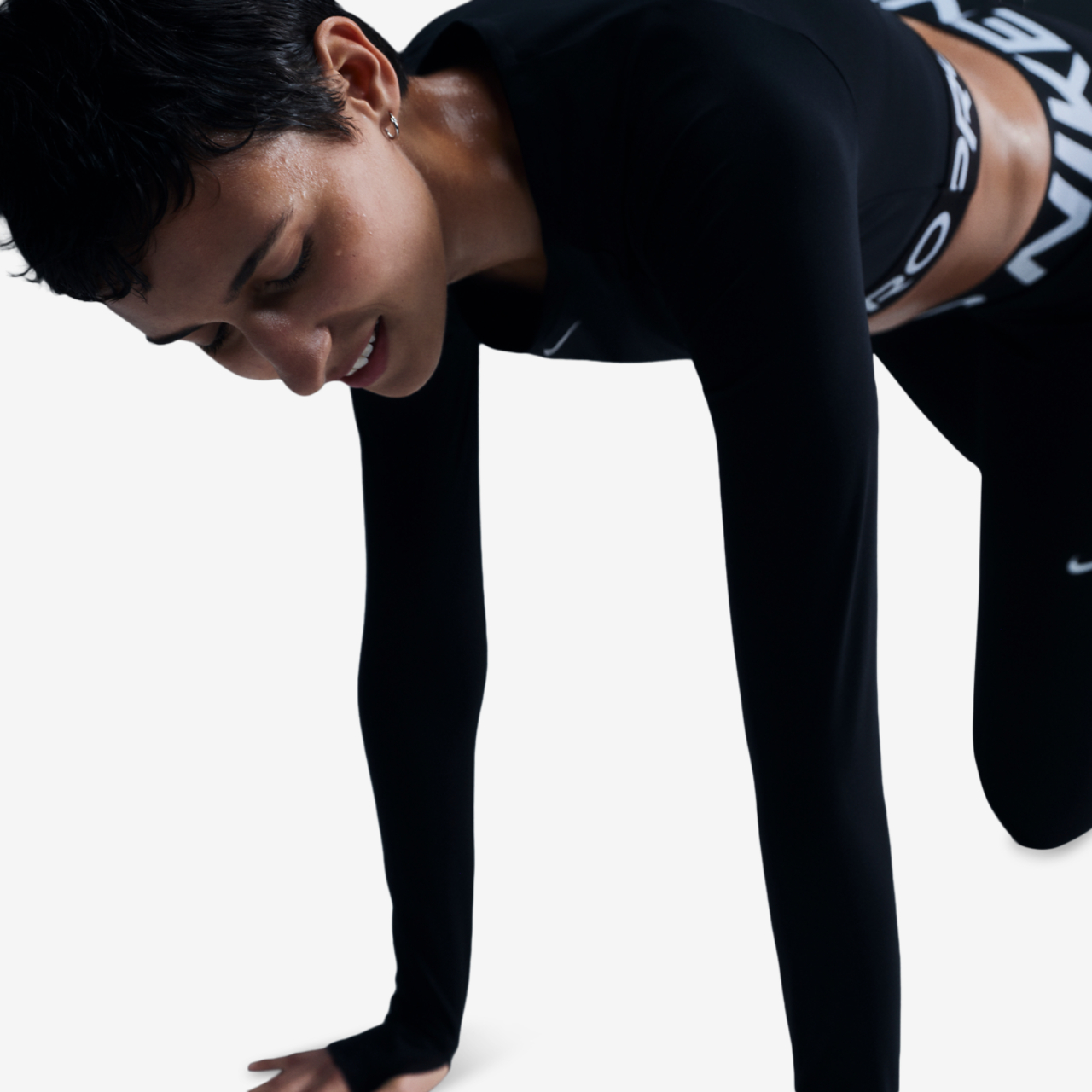 Nike Pro Dri-FIT 365 Crop Long Sleeve Image 5 of 8. Tap to open photo gallery.