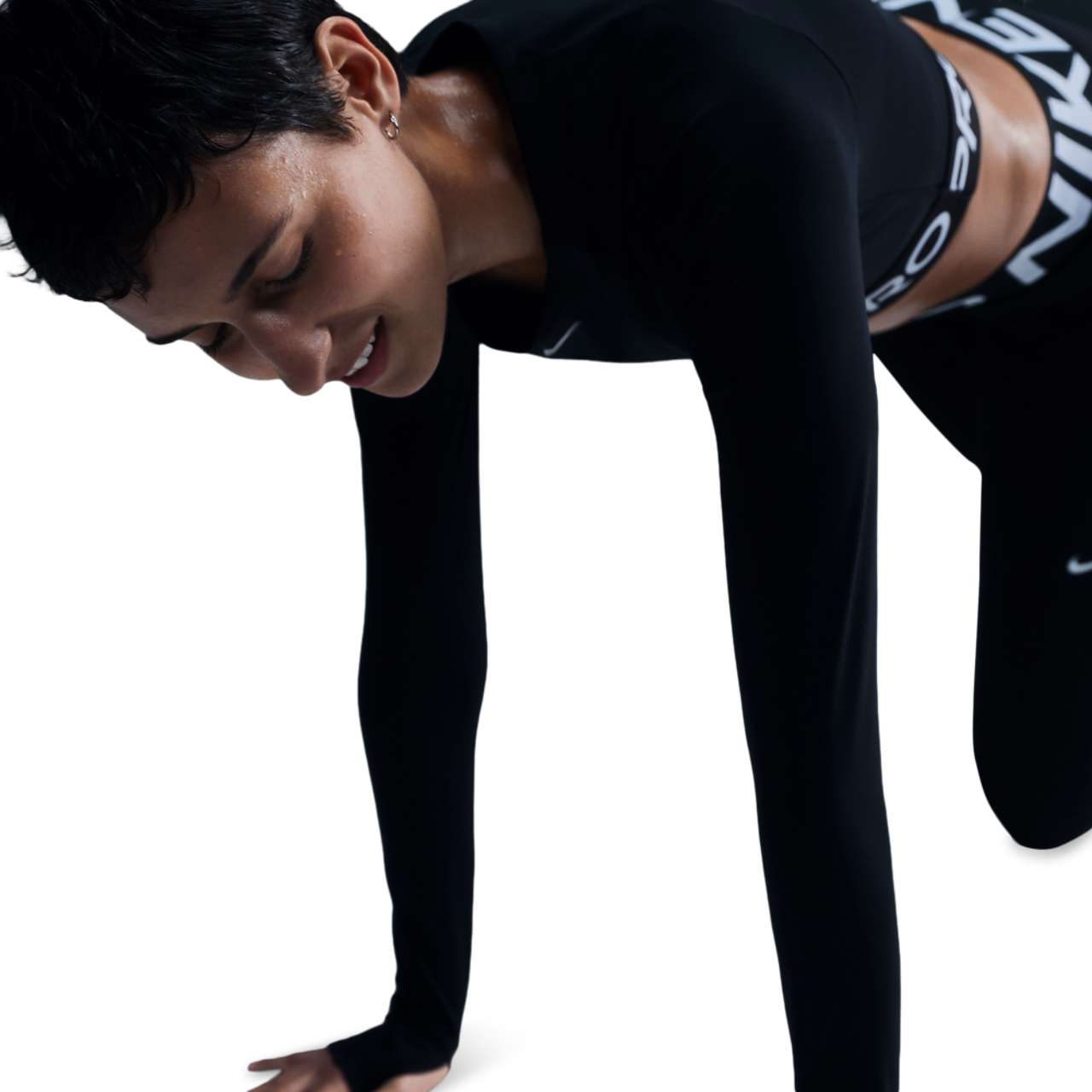 Nike Pro Dri-FIT 365 Crop Long Sleeve Image 5 of 8. Tap to open photo gallery.