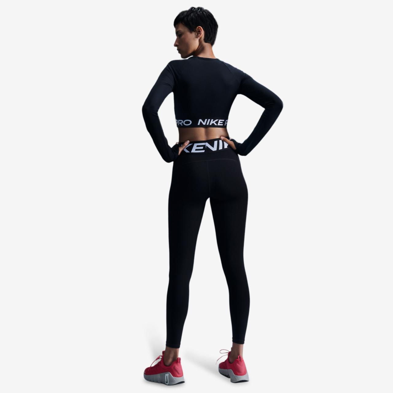 Nike Pro Dri-FIT 365 Crop Long Sleeve Image 7 of 8. Tap to open photo gallery.