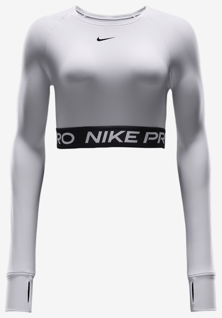 Nike Pro Dri-FIT 365 Crop Long Sleeve Image 4 of 4. Tap to open photo gallery.