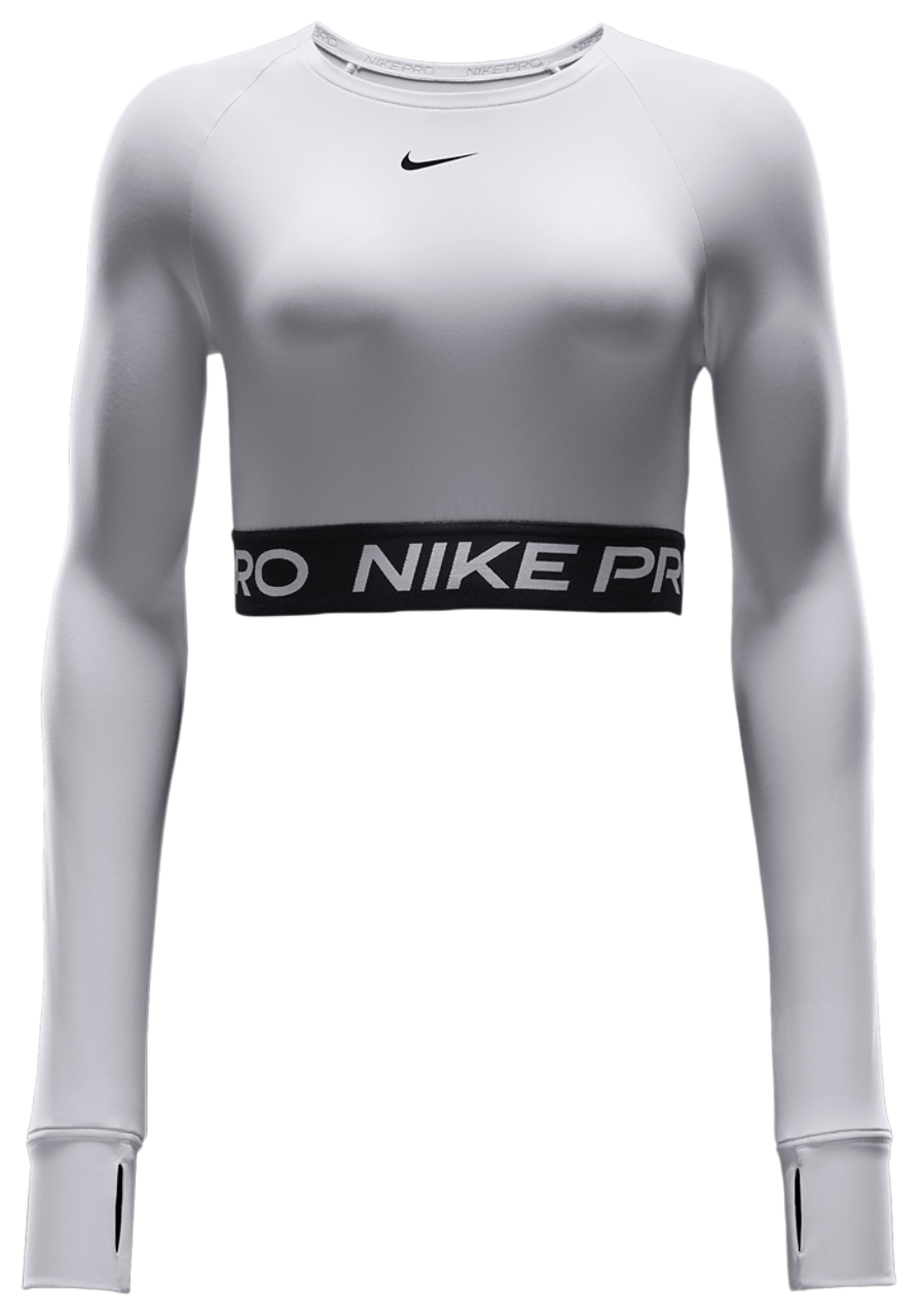 Nike Pro Dri-FIT 365 Crop Long Sleeve Image 4 of 4. Tap to open photo gallery.