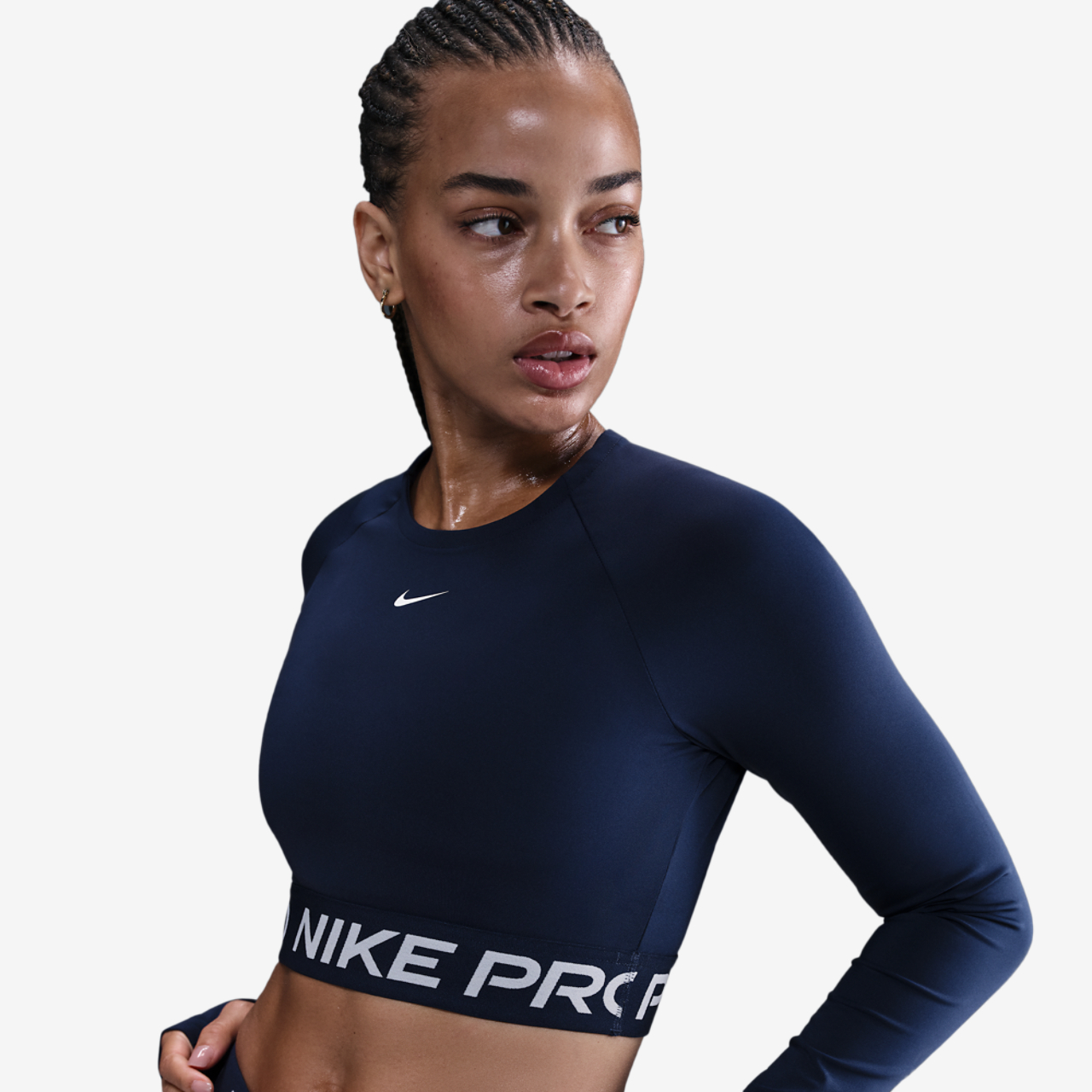 Nike Pro Dri-FIT 365 Crop Long Sleeve Image 1 of 2. Tap to open photo gallery.