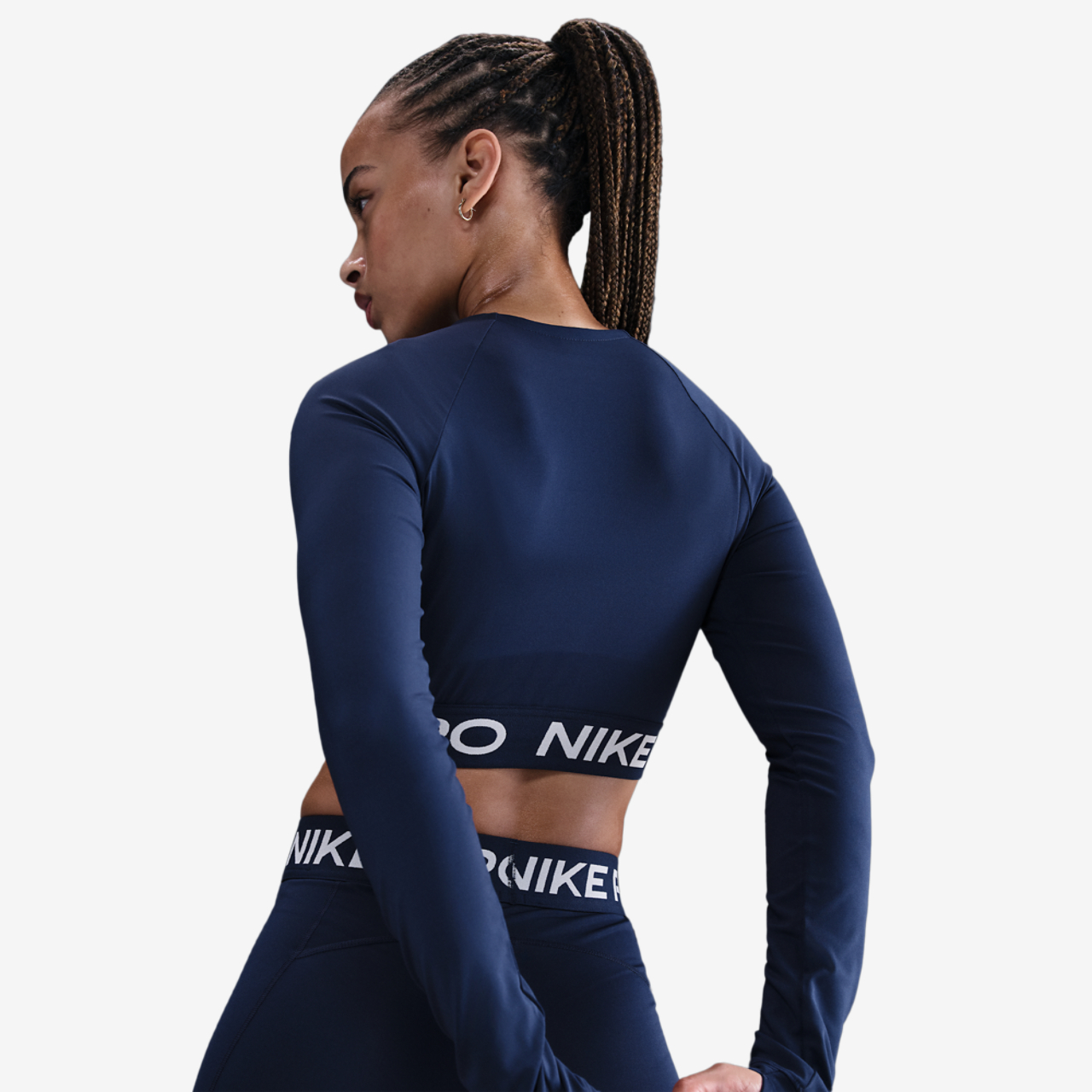 Nike Pro Dri-FIT 365 Crop Long Sleeve Image 2 of 2. Tap to open photo gallery.
