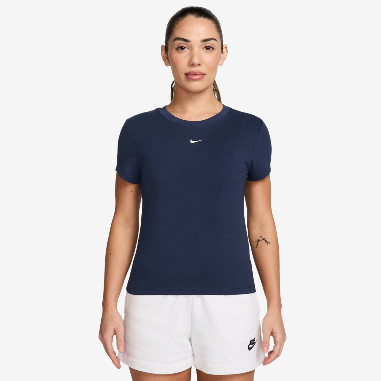 Nike Chill Knit Crop T-Shirt Image 1 of 3. Tap to open photo gallery.