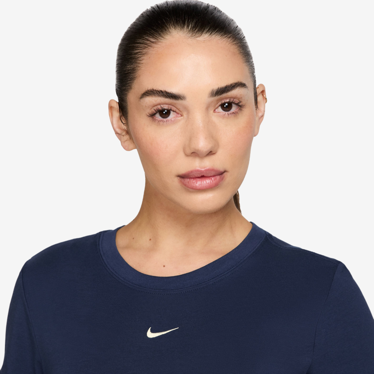 Nike Chill Knit Crop T-Shirt Image 3 of 3. Tap to open photo gallery.