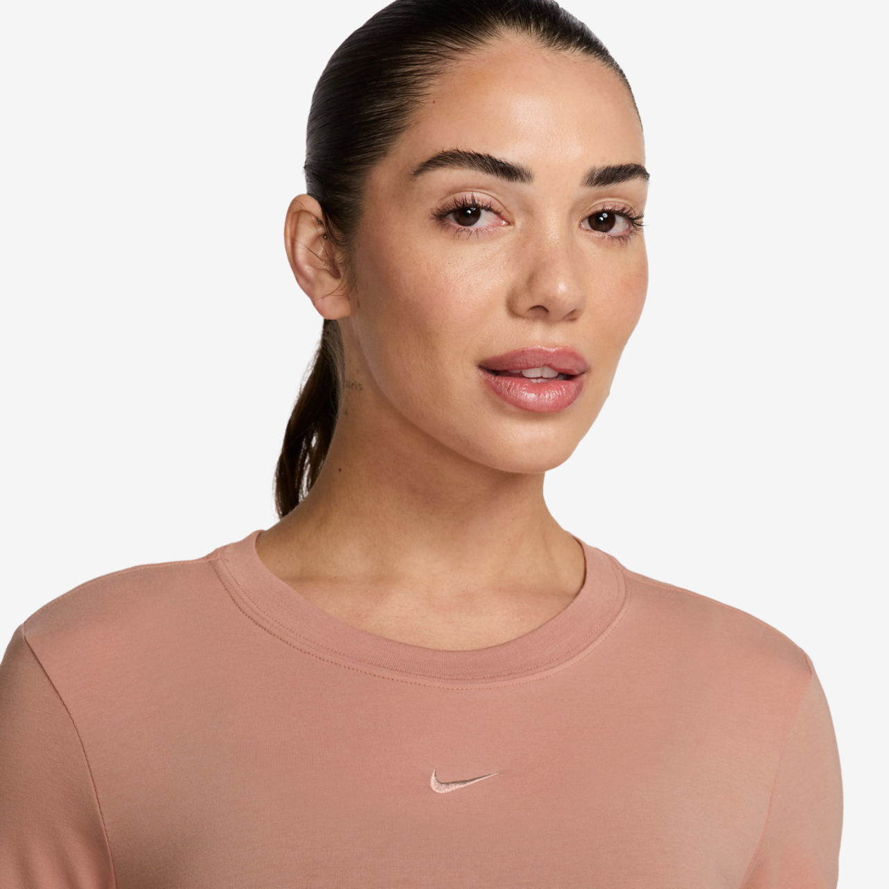 Nike Chill Knit Crop T-Shirt Image 3 of 3. Tap to open photo gallery.