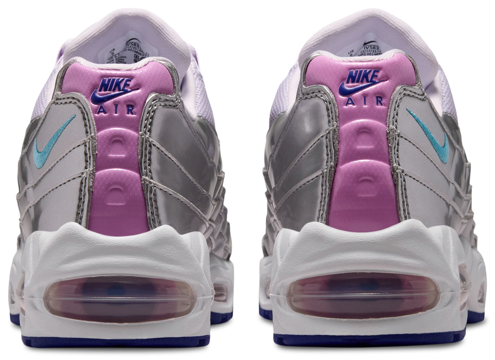 Nike Air Max 95 - White/Pink/Silver - Image 3