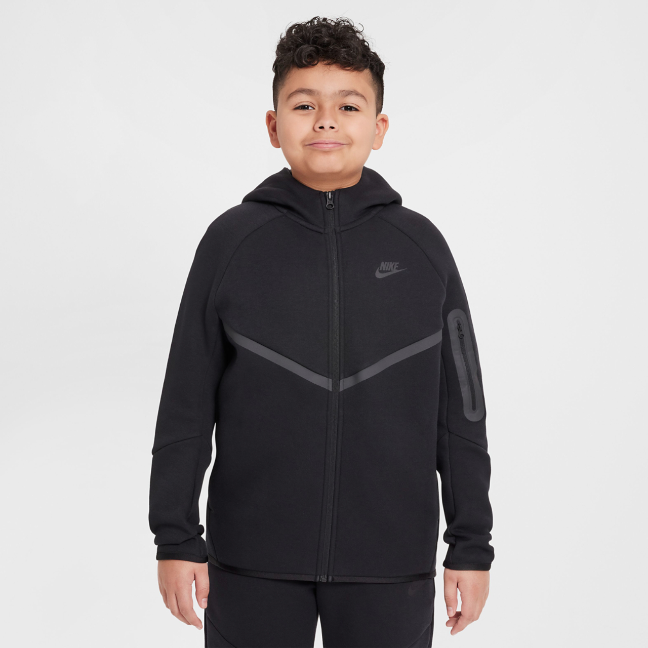 Nike NSW Tech Fleece Full-Zip Extended Sizes Image 1 of 5. Tap to open photo gallery.