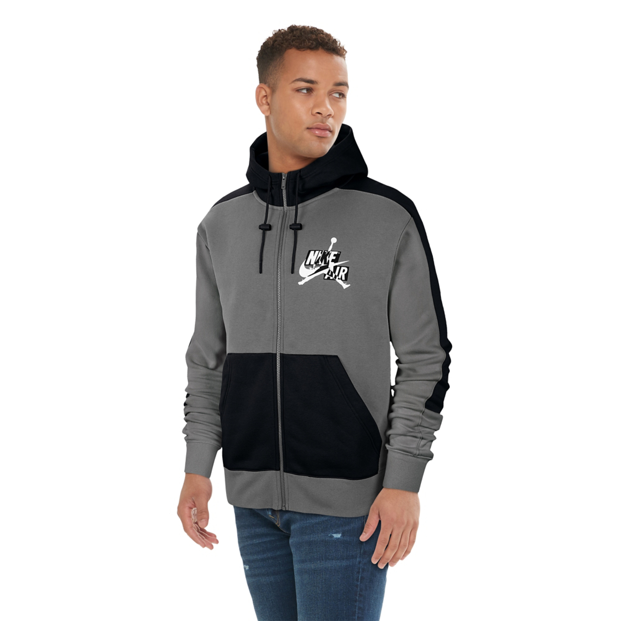Jordan Mash Up Full-Zip Hoodie Image 3 of 6. Tap to open photo gallery.