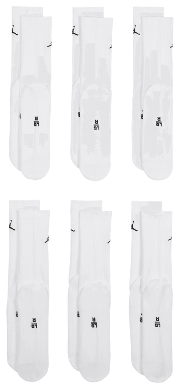 Jordan Cushion Ply Crew Sock 6 Pack Image 3 of 4. Tap to open photo gallery.