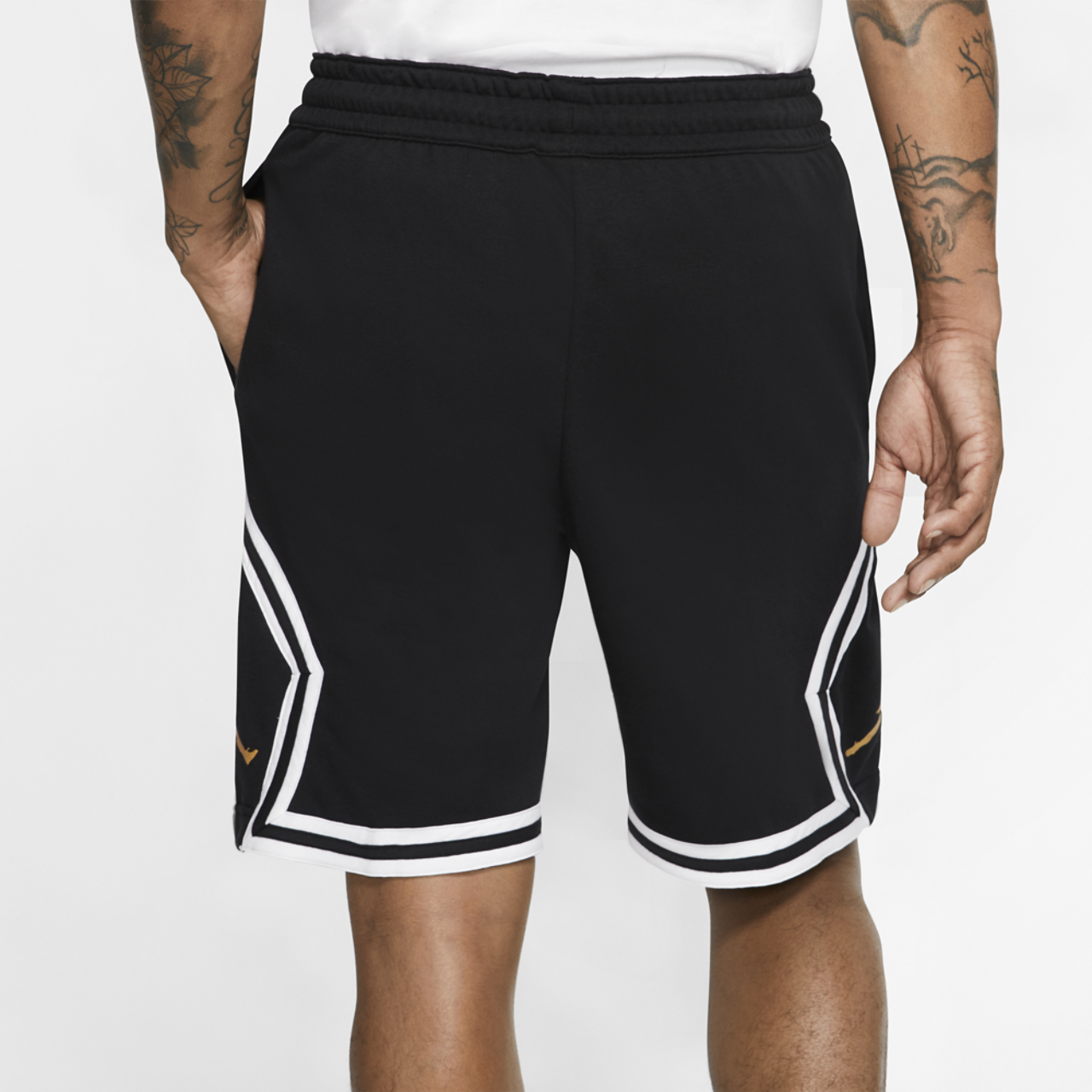 Jordan Jumpman Fleece Diamond Shorts Image 2 of 5. Tap to open photo gallery.