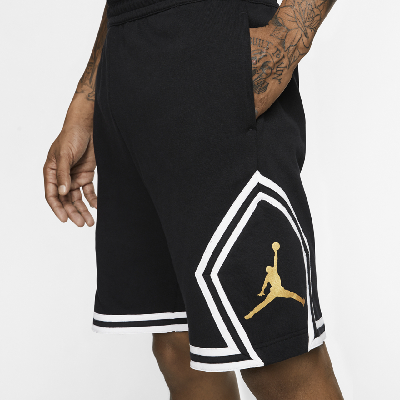 Jordan Jumpman Fleece Diamond Shorts Image 3 of 5. Tap to open photo gallery.