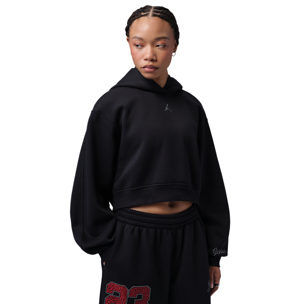 Jordan Brooklyn Fleece MC NG 26 Crop Pullover Hoodie - Women's