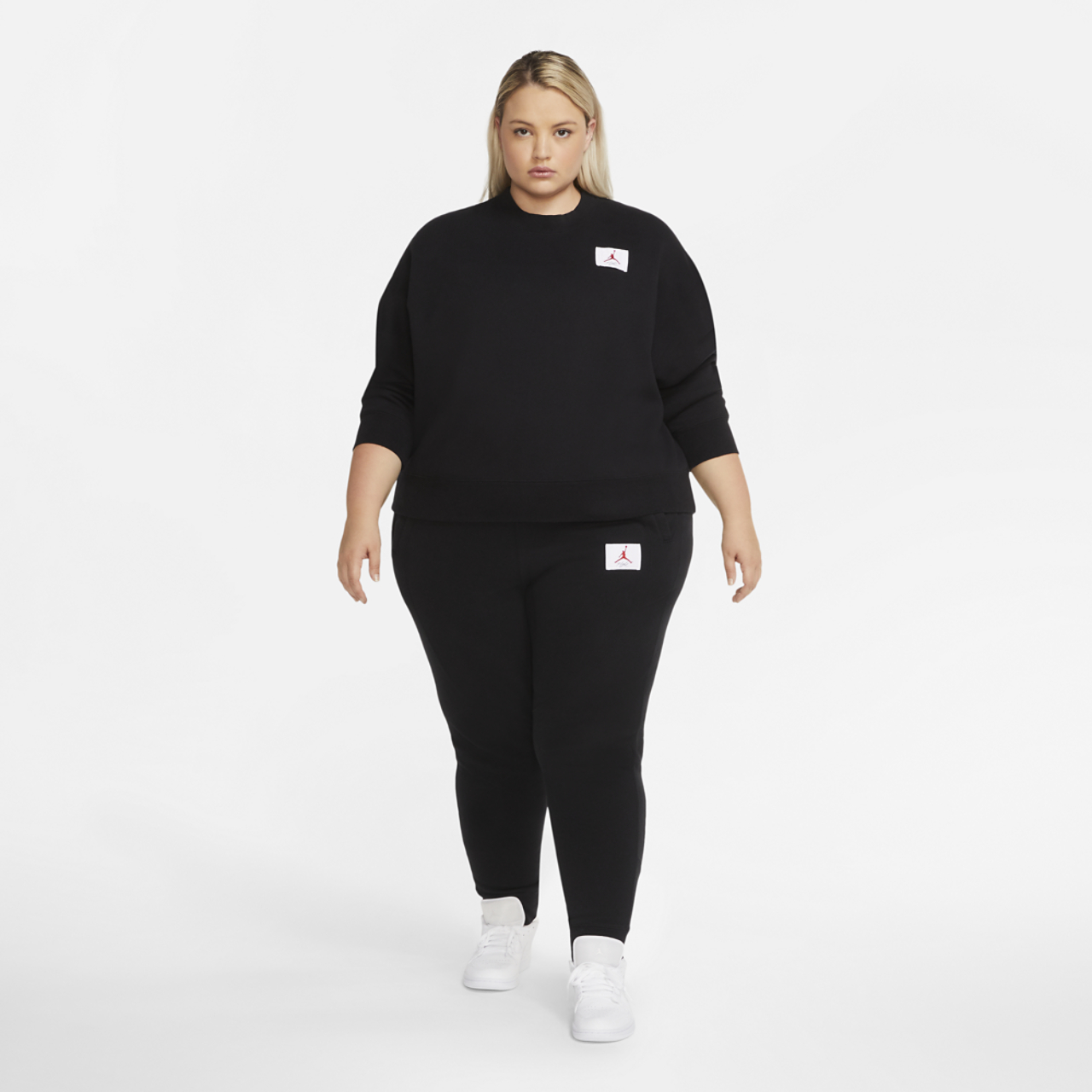 Jordan Plus Flight Fleece Crew Image 3 of 4. Tap to open photo gallery.