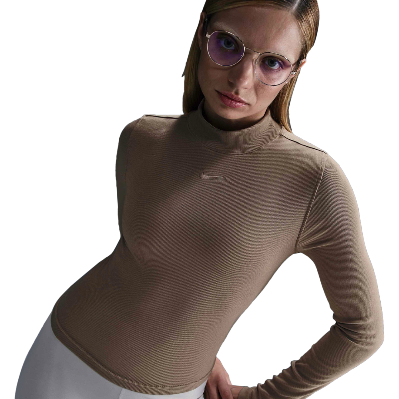 Nike NSW Essential Rib Mock Long Sleeve Top - Women's | Foot Locker