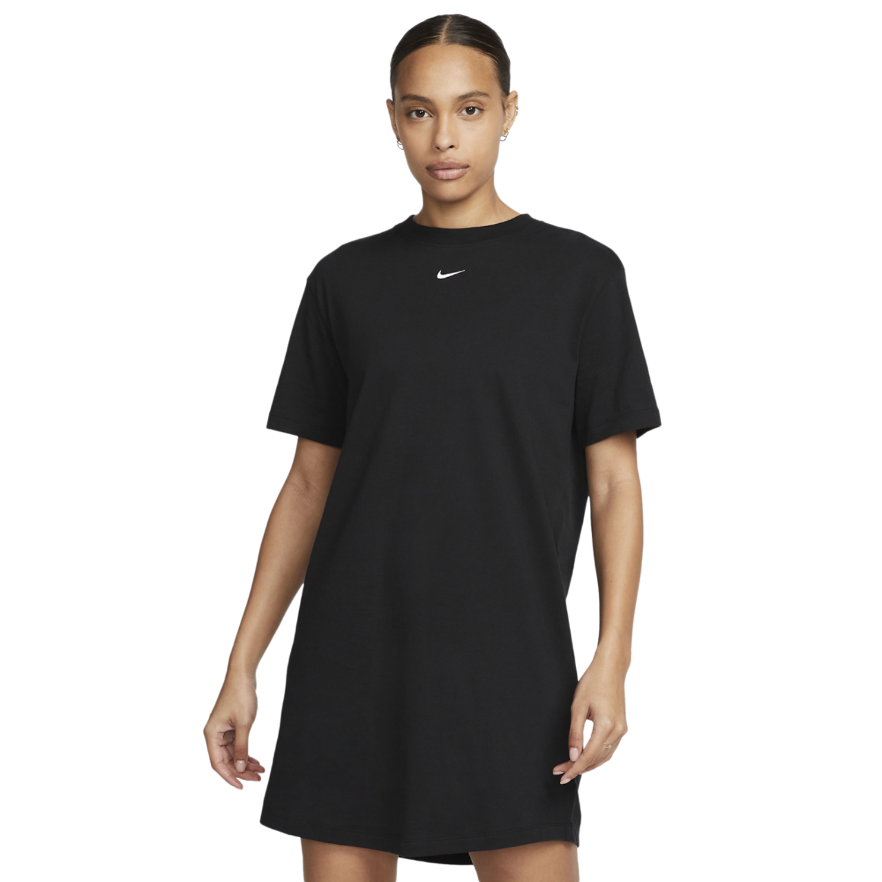 Nike Sportswear Chill Knit Oversized T-Shirt Dress - Women's - Black / White / XS