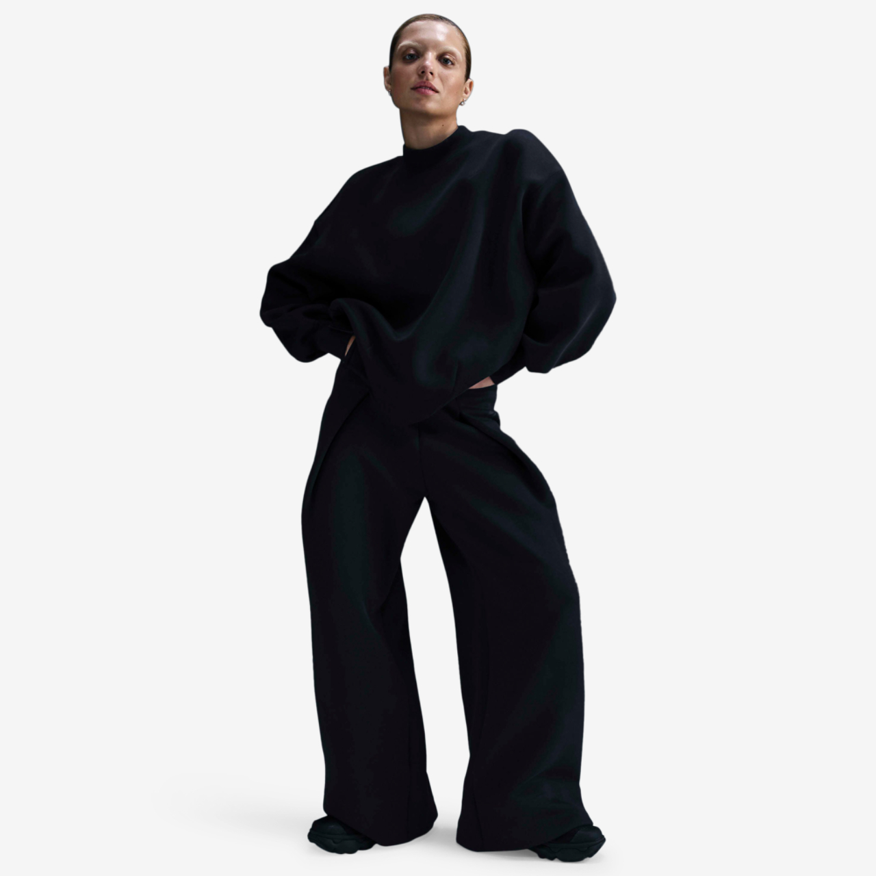 Nike Tech Fleece Oversized Crew Image 4 of 5. Tap to open photo gallery.