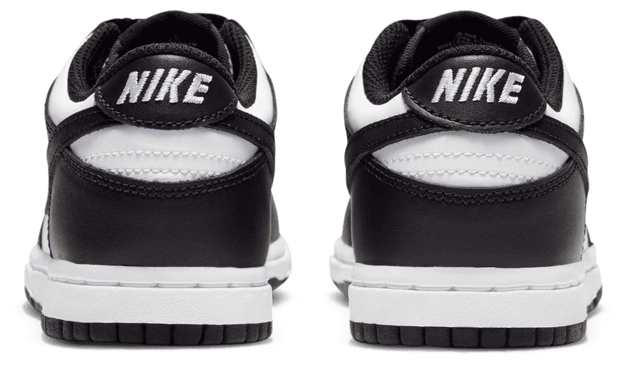 Nike Dunk Low 童款 - Black/White/White - Image 3