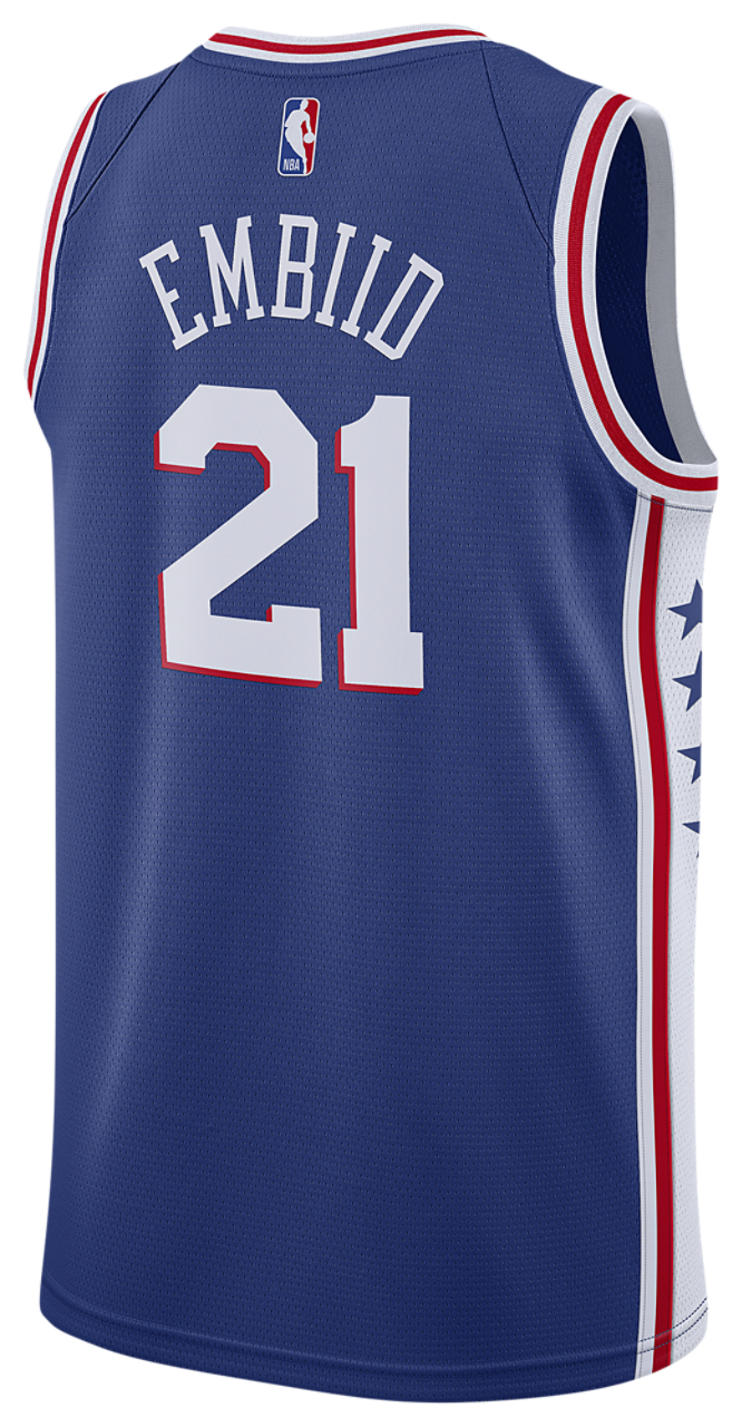 Nike 76ers Icon Edition 2020 Swingman Jersey Image 1 of 2. Tap to open photo gallery.