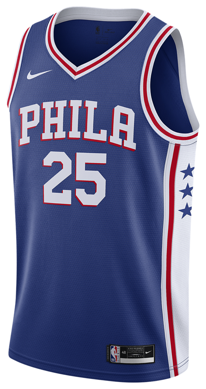 Nike 76ers Icon Edition 2020 Swingman Jersey Image 2 of 2. Tap to open photo gallery.