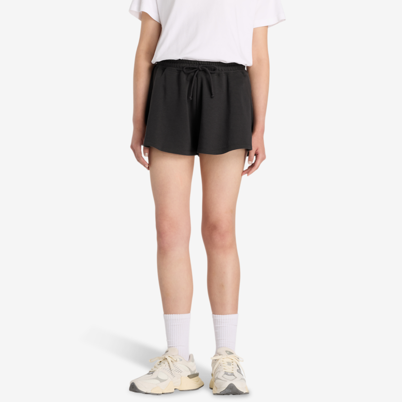 New Balance French Terry Circle Shorts Image 1 of 6. Tap to open photo gallery.