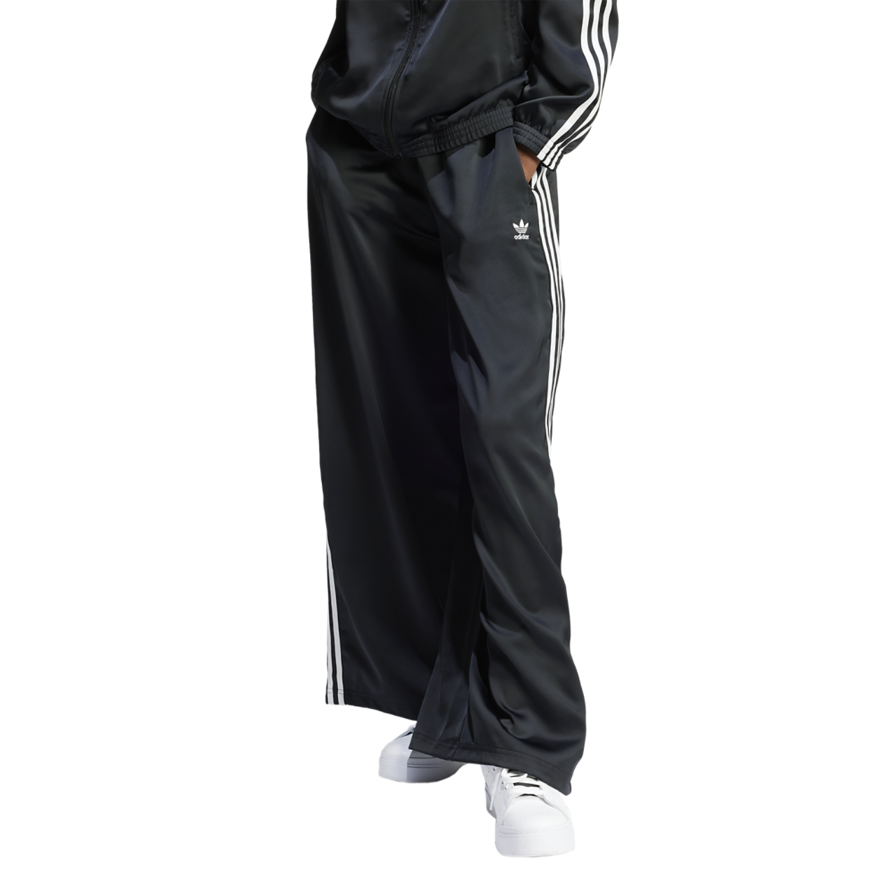 adidas originals★W WIDE LEG SATIN PANTS Adidas Women's Satin Wide Leg Pants Black | Culture Kings US