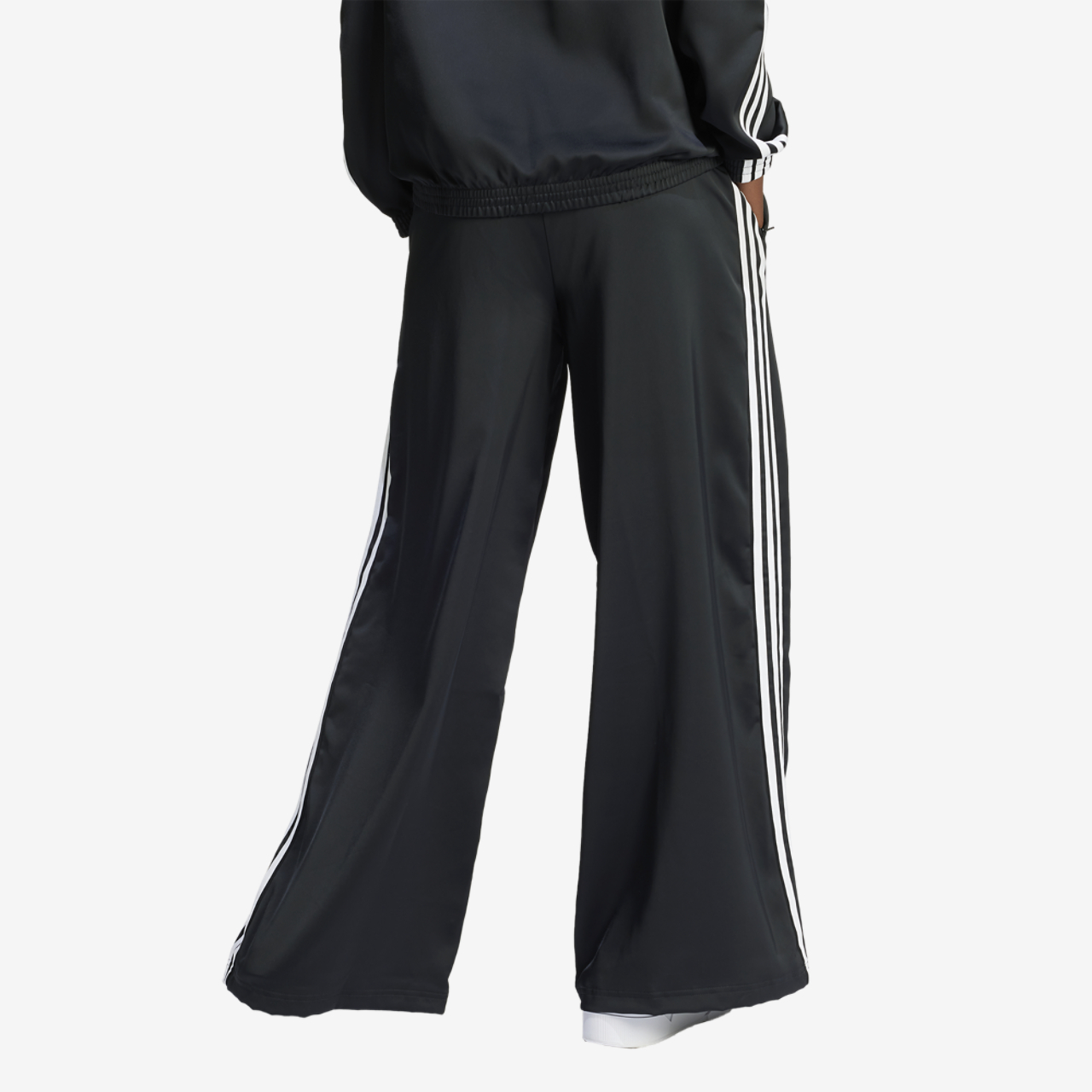 adidas Originals Satin Wide Leg Track Pants Image 2 of 5. Tap to open photo gallery.