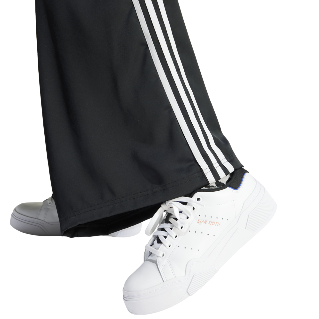 adidas Originals Satin Wide Leg Track Pants Image 4 of 5. Tap to open photo gallery.