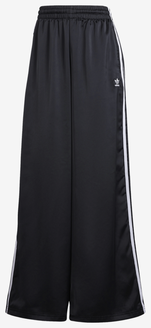 adidas Originals Satin Wide Leg Track Pants Image 5 of 5. Tap to open photo gallery.