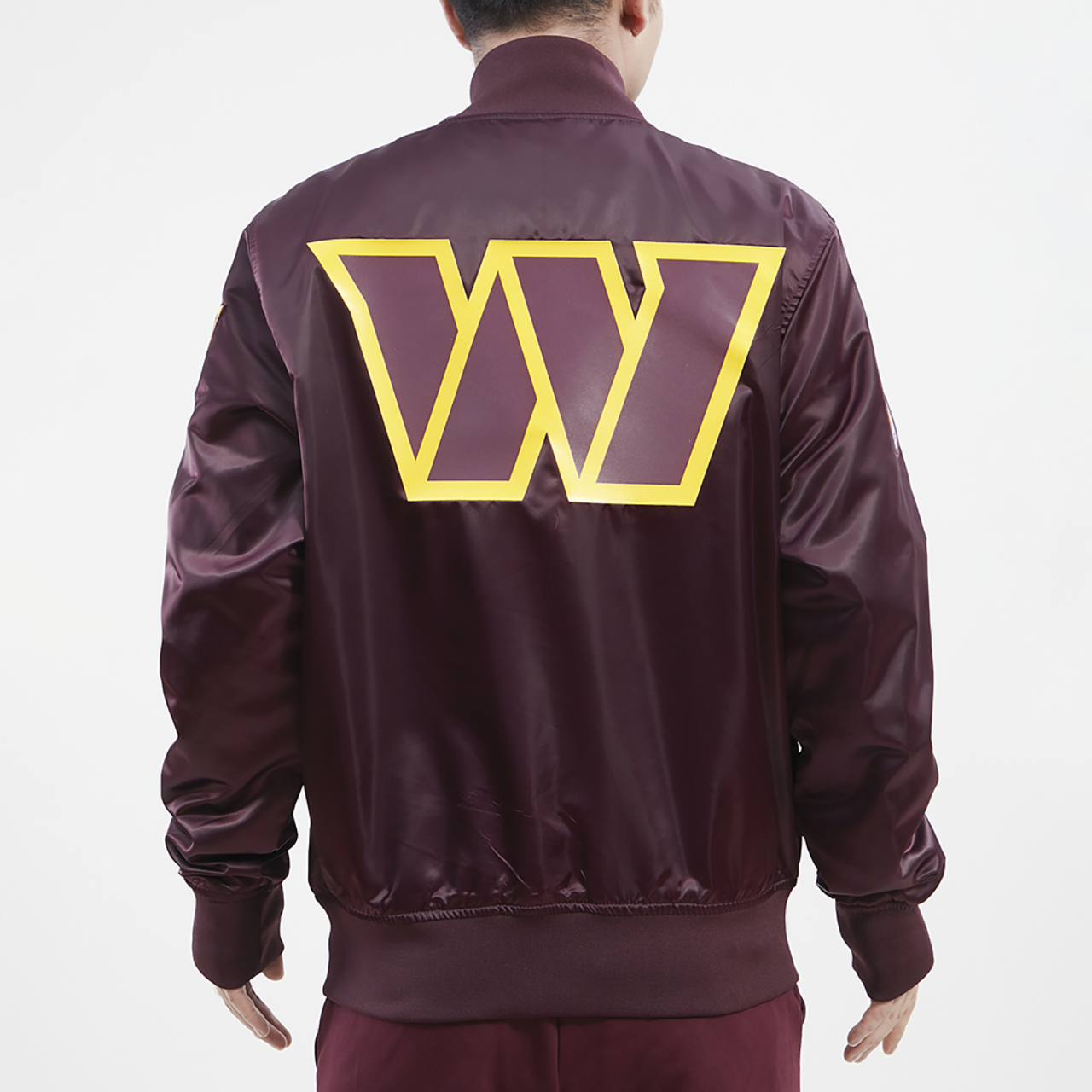 Pro Standard Commanders Big Logo Satin Jacket Image 2 of 4. Tap to open photo gallery.