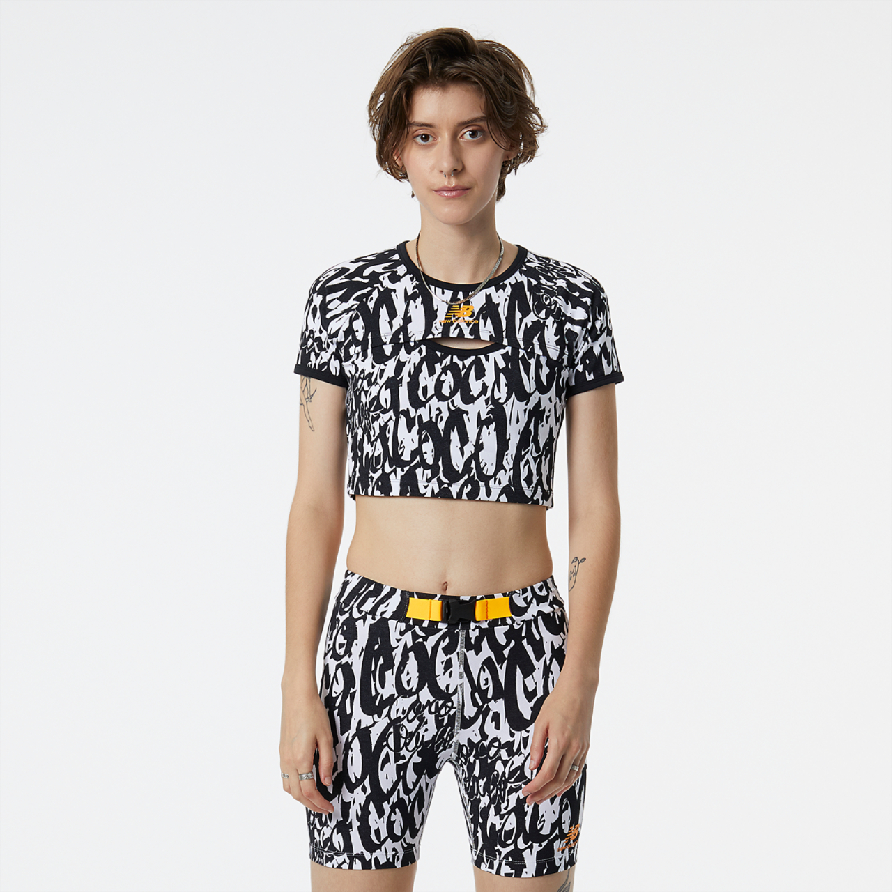 New Balance Coco Fit Ringer T-Shirt Image 1 of 4. Tap to open photo gallery.