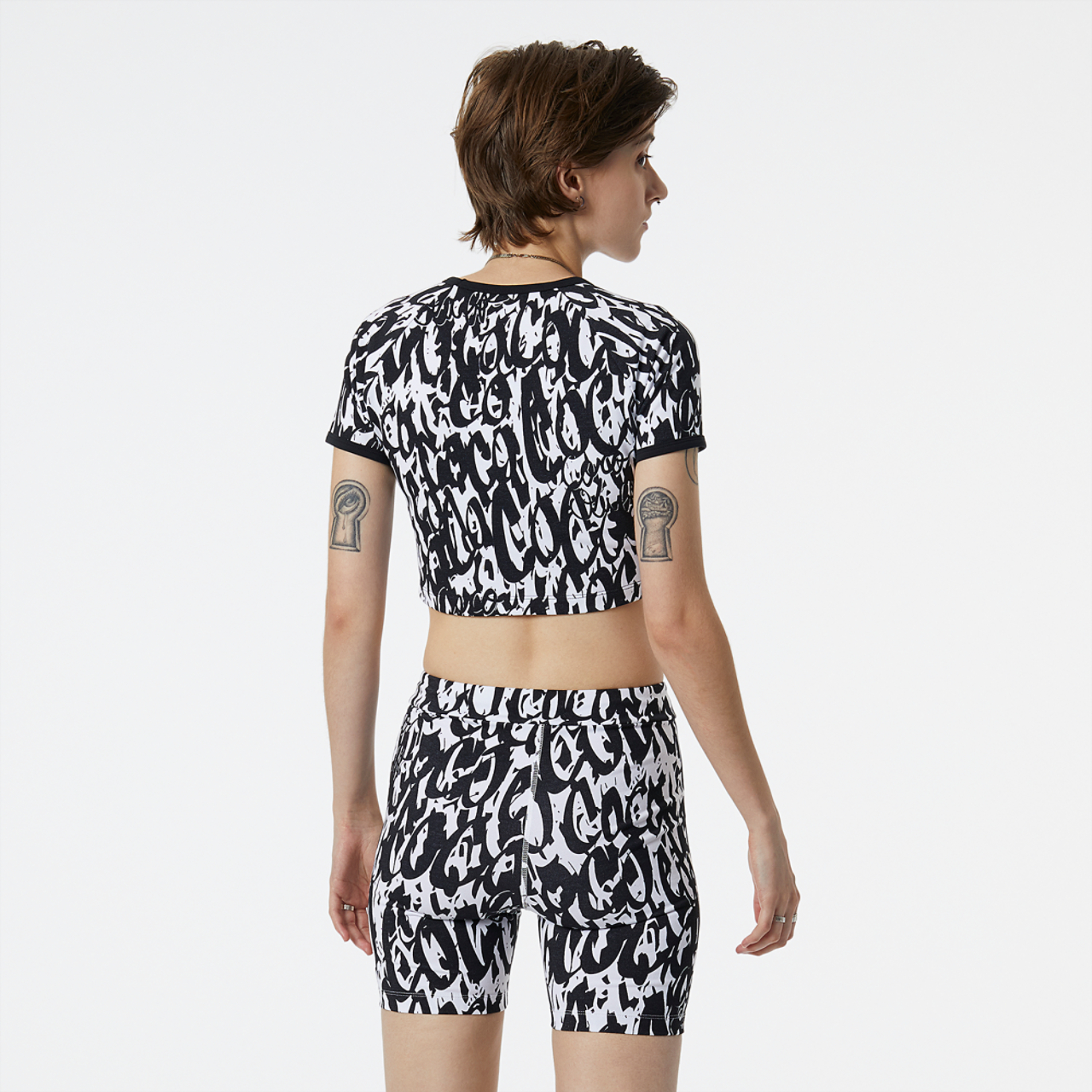 New Balance Coco Fit Ringer T-Shirt Image 2 of 4. Tap to open photo gallery.