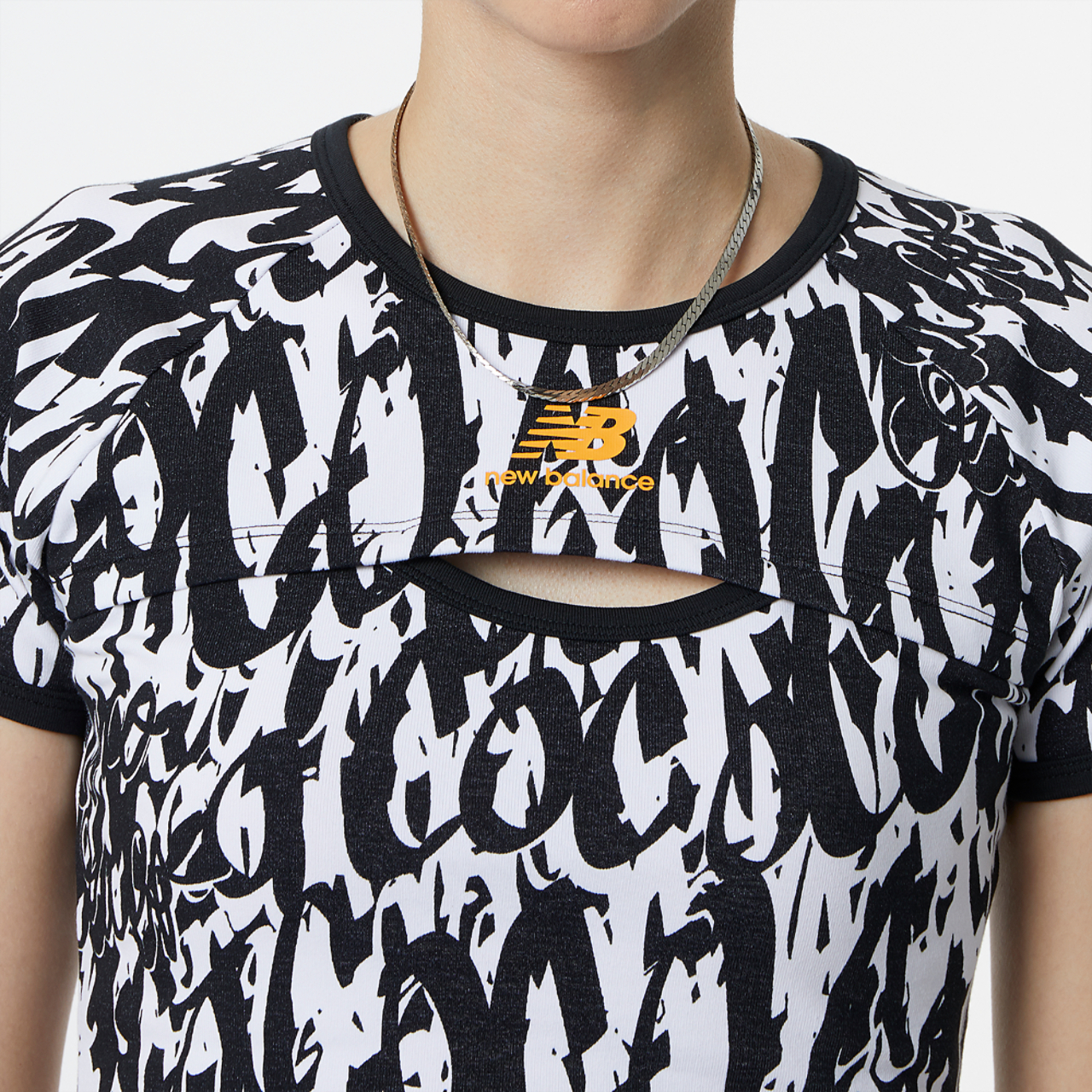 New Balance Coco Fit Ringer T-Shirt Image 4 of 4. Tap to open photo gallery.