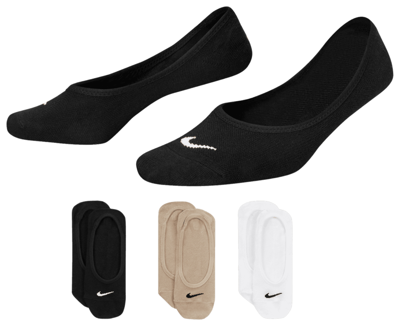 Nike 3PK Studio Lightweight Footie Image 4 of 4. Tap to open photo gallery.