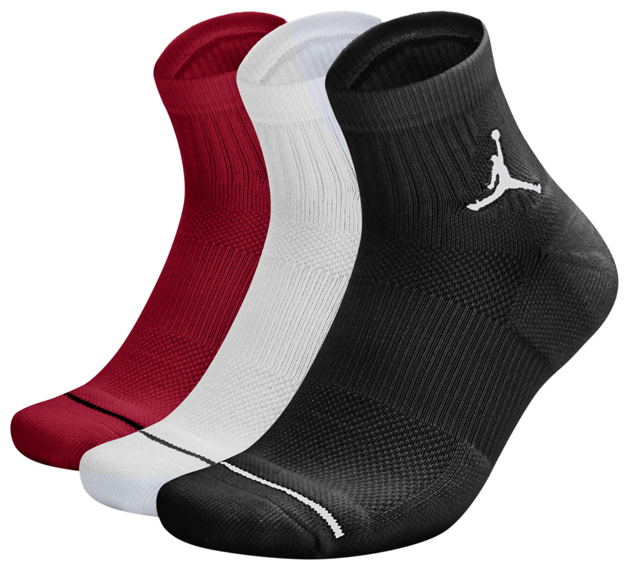 Jordan Jumpman Quarter 3 Pack Socks  Image 1 of 3. Tap to open photo gallery.