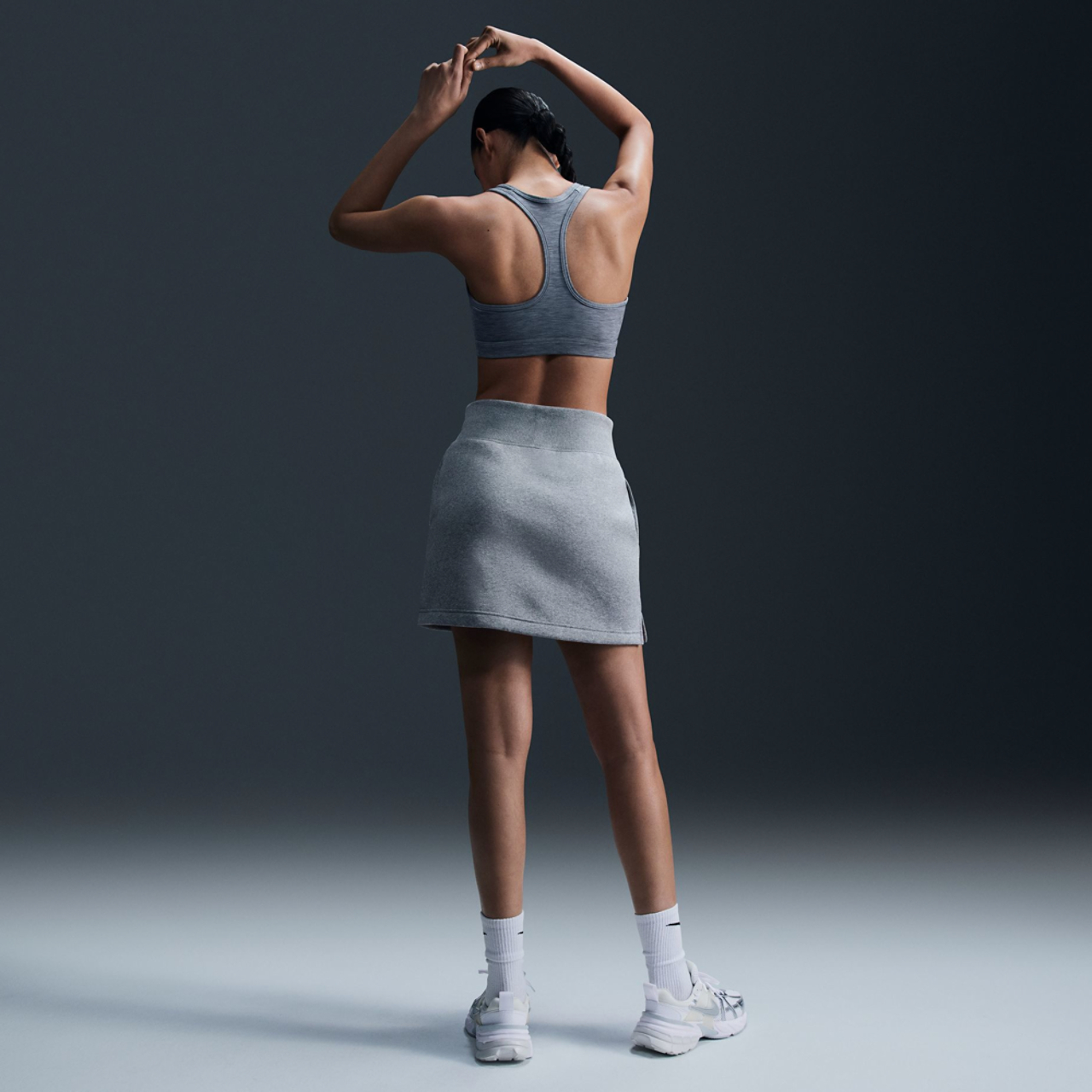 Nike Dri-FIT Swoosh Medium Support Bra Image 2 of 2. Tap to open photo gallery.