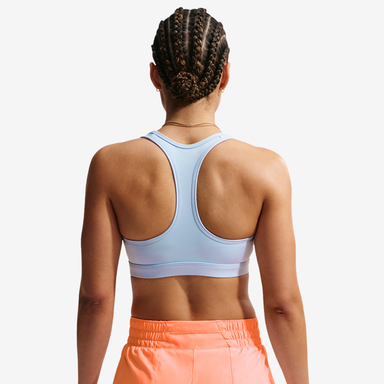 Nike Dri-FIT Swoosh Medium Support Bra Image 2 of 7. Tap to open photo gallery.