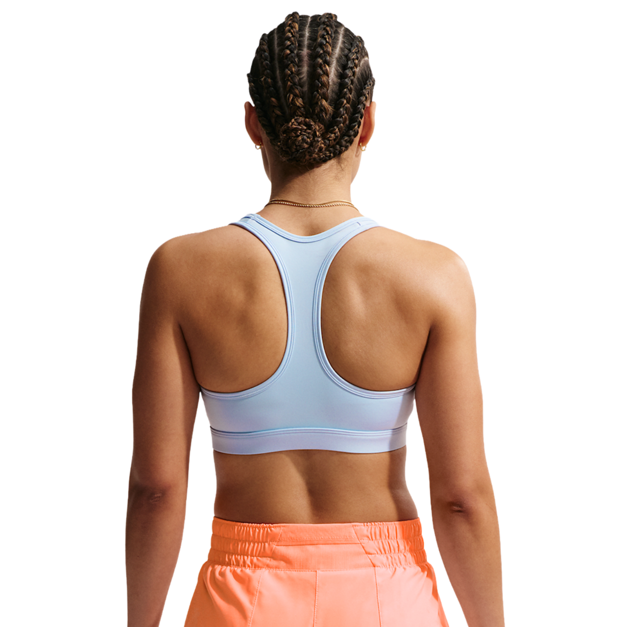 Nike Dri-FIT Swoosh Medium Support Bra Image 2 of 7. Tap to open photo gallery.