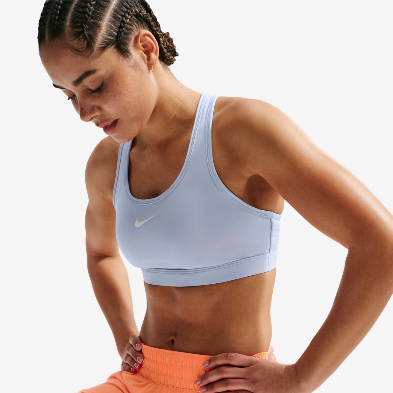 Nike Dri-FIT Swoosh Medium Support Bra Image 3 of 7. Tap to open photo gallery.
